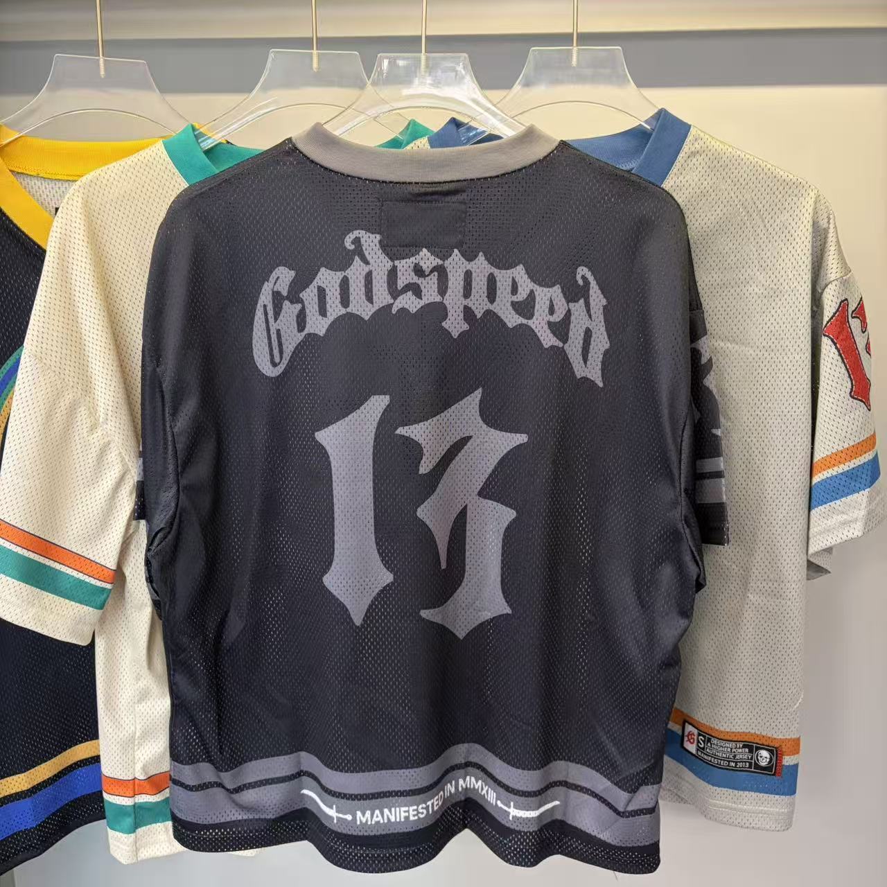 Retro Street Mesh Jersey-Oversize Urban Sport Tee