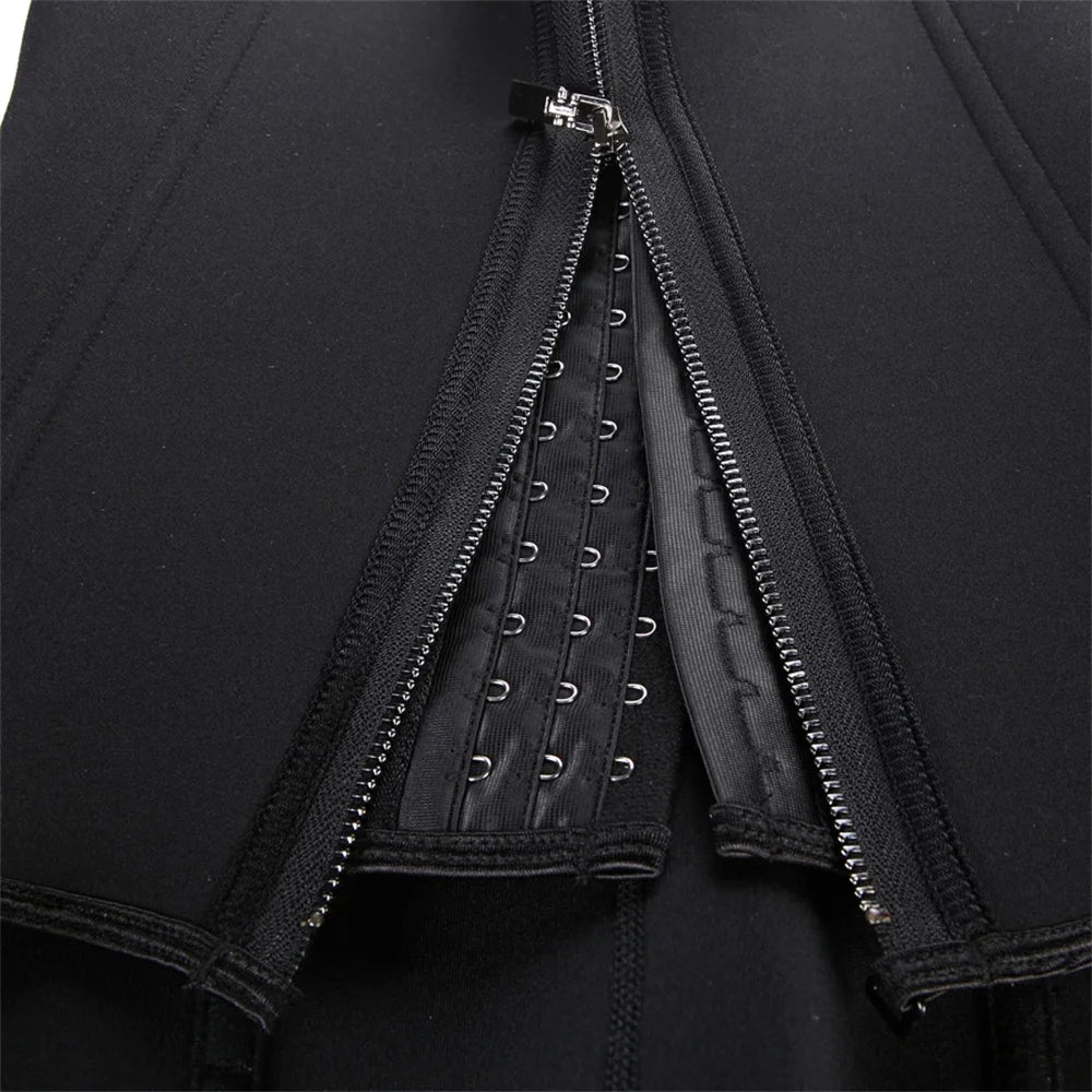 Women's Waist Trainer Tank Top-Zipper Body Shaper & Tummy Control Compression Vest