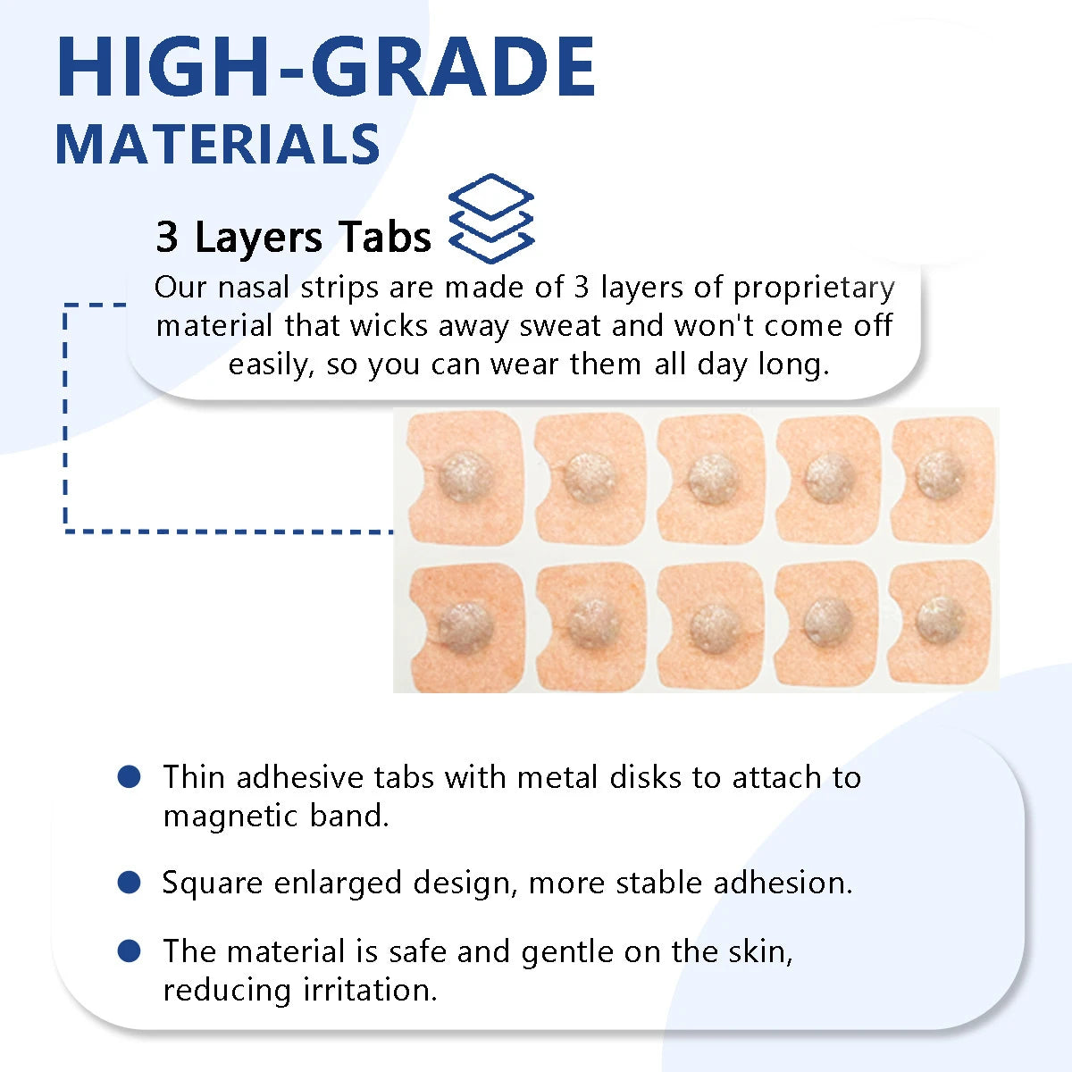 Anti Snoring Magnetic Nose Clip Nasal Strips(Clip not included on 10pcs and 50pcs)