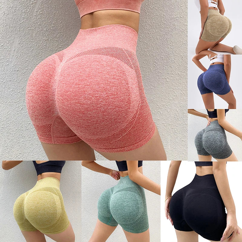 Fitness High Waist Push Up Gym Shorts