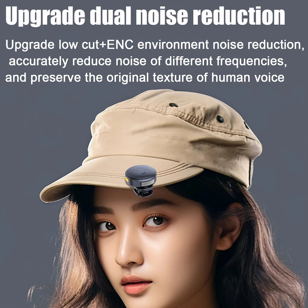 2.4GHz Wireless Lavalier Microphone - Magnetic Suction Design with Charging Case for Video Recording