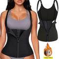 Women's Waist Trainer Tank Top-Zipper Body Shaper & Tummy Control Compression Vest